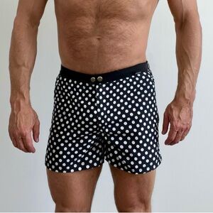 Polka Dot Swim Trunks for Men